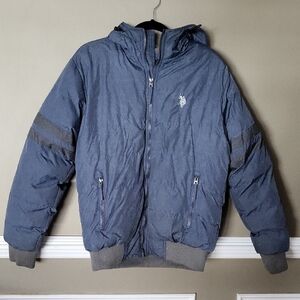 U.S. Polo Assn. Men's Gray Puffer Jacket